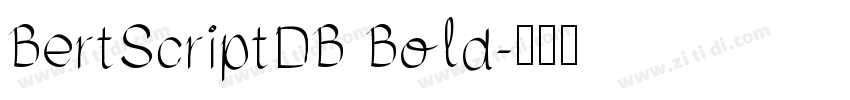 BertScriptDB Bold字体转换